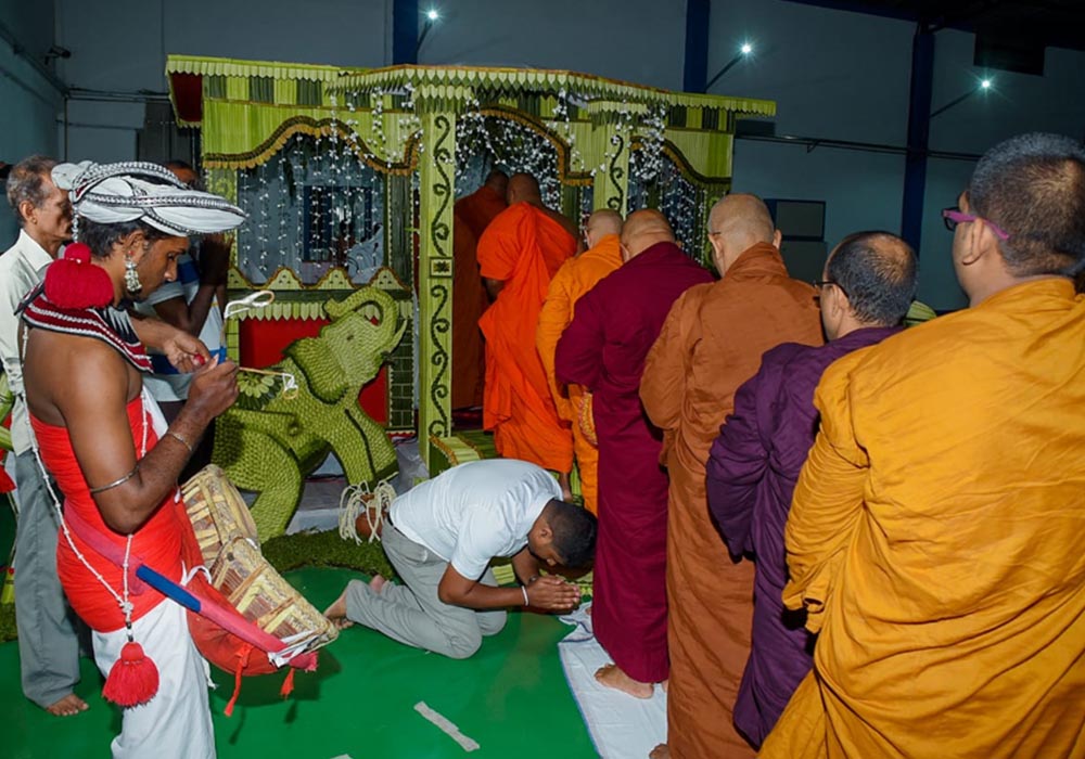 Pirith ceremony to mark the opening of new refurbished factory